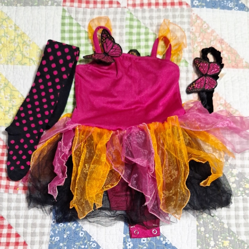 Gymboree Fuchsia and Orange Butterfly Costume